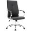 Leisuremod Sonora Modern High-Back Tall Adjustable Height Leather Conference Office Chair With Tilt And 360 Degree Swivel In Black