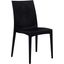 LeisureMod Weave Black Mace Indoor Outdoor Dining Chair