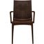 LeisureMod Weave Brown Mace Indoor Outdoor Arm Chair