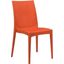 LeisureMod Weave Orange Mace Indoor Outdoor Dining Chair