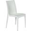 LeisureMod Weave White Mace Indoor Outdoor Dining Chair