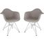 Leisuremod Willow Fabric Eiffel Accent Chair Set Of 2