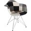 Leisuremod Willow Patchwork Fabric Eiffel Accent Chair