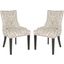 Lester Grey Zebra Dining Chair with Silver Nailhead Detail