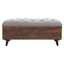 Liam Gray and Dark Oak Tufted Cocktail Ottoman