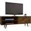 Liberty 62.99 Inch Mid-Century - Modern TV Stand With 3 Shelves And 2 Doors In Rustic Brown With Solid Wood Legs