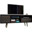Liberty 70.86 Inch Mid-Century - Modern TV Stand With 4 Shelving Spaces And 1 Drawer In Black