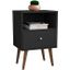 Liberty Mid-Century - Modern Nightstand 1.0 With 1 Cubby Space And 1 Drawer In Black