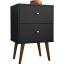 Liberty Mid-Century - Modern Nightstand 2.0 With 2 Full Extension Drawers In Black