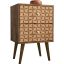 Liberty Mid-Century - Modern Nightstand 2.0 With 2 Full Extension Drawers In Rustic Brown And 3D Brown Prints