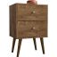 Liberty Mid-Century - Modern Nightstand 2.0 With 2 Full Extension Drawers In Rustic Brown