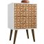 Liberty Mid-Century - Modern Nightstand 2.0 With 2 Full Extension Drawers In White And 3D Brown Prints