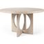 Liesl Barely Gray Finished Wood With Circular Top Dining Table