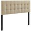 Lily Beige Full Upholstered Fabric Headboard