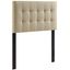 Lily Beige Twin Upholstered Fabric Headboard