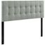 Lily Gray King Upholstered Fabric Headboard