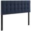Lily Navy King Upholstered Fabric Headboard