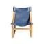 Lima Cobalt Leather Sling Accent Chair In Blue