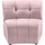 Limitless Velvet Modular Chair In Pink