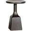 Lindon Dark Round Pedestal Accent End Table