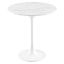 Lippa 20 Inch Round Artificial Marble Side Table In White White