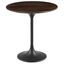 Lippa 20 Inch  Round Side Table In Black Cherry