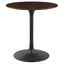 Lippa 28 Inch Wood Dining Table In Walnut and Black