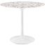 Lippa 36 Inch  Round Terrazzo Dining Table In White