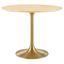 Lippa 36 Inch Wood Dining Table In Natural and Gold