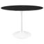 Lippa 42 Inch Oval Artificial Marble Dining Table