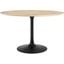 Lippa 47 Inch Wood Dining Table In Black and Natural