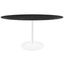 Lippa 60 Inch Artificial Marble Dining Table EEI-5186-WHI-BLK