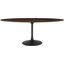 Lippa 78 Inch Wood Oval Dining Table In Walnut and Black