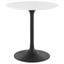 Lippa Black and White 28 Inch Round Wood Dining Table