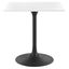 Lippa Black and White 28 Inch Square Wood Top Dining Table EEI-3513-BLK-WHI