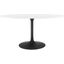 Lippa Black and White 60 Inch Oval Wood Top Dining Table