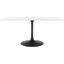 Lippa Black and White 60 Inch Rectangle Wood Dining Table