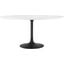 Lippa Black and White 60 Inch Round Wood Dining Table
