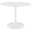 Lippa White 40 Inch Round Artificial Marble Dining Table