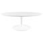 Lippa White 42 Inch Oval-Shaped Wood Top Coffee Table