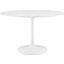 Lippa White 47 Inch Round Artificial Marble Dining Table EEI-1131-WHI