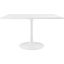 Lippa White 47 Inch Square Wood Top Dining Table