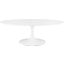 Lippa White 48 Inch Oval-Shaped Wood Top Coffee Table