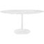 Lippa White 60 Inch Oval Artificial Marble Dining Table