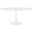 Lippa White 60 Inch Round Artificial Marble Dining Table