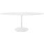 Lippa White 78 Inch Oval Artificial Marble Dining Table