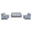 Lizette Leather Power Recliner 3 Piece Living Room Set with USB In Dove Gray