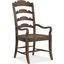 Hill Country Saddle Brown Twin Sisters Ladderback Arm Chair