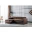 Loft Upholstered Convertible Sectional with Storage In Brown