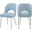 Logan Light Blue Faux Leather Dining Chair Set Of 2